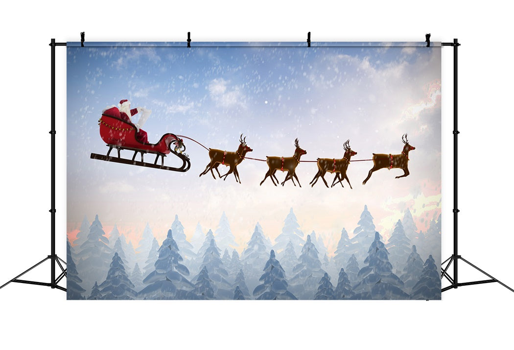 Christmas Santa's Magical Journey Backdrop UK BRP8-83