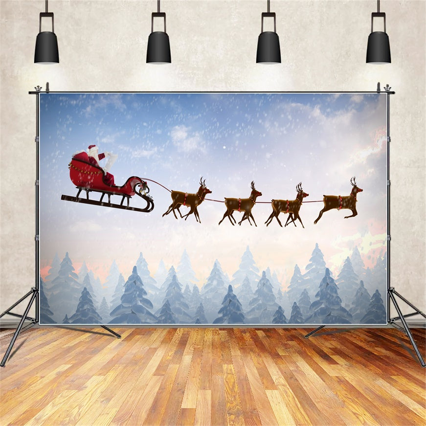 Christmas Santa's Magical Journey Backdrop UK BRP8-83