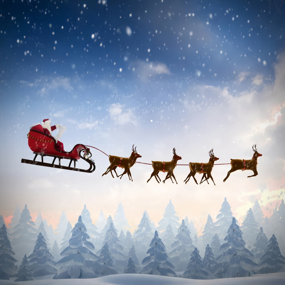 Christmas Santa's Magical Journey Backdrop UK BRP8-83