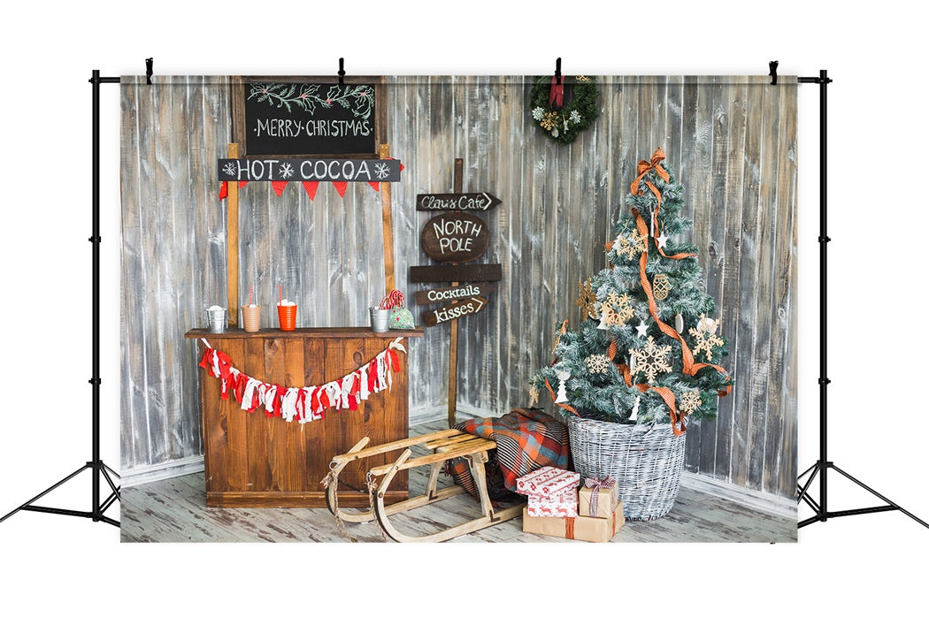 Christmas Hot Cocoa Corner Backdrop UK BRP8-84