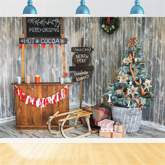 Christmas Hot Cocoa Corner Backdrop UK BRP8-84