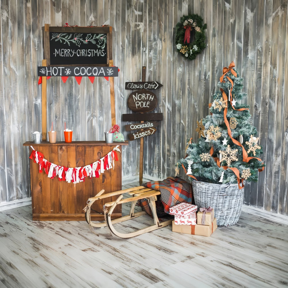 Christmas Hot Cocoa Corner Backdrop UK BRP8-84