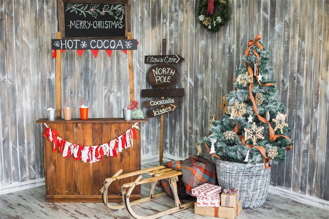 Christmas Hot Cocoa Corner Backdrop UK BRP8-84