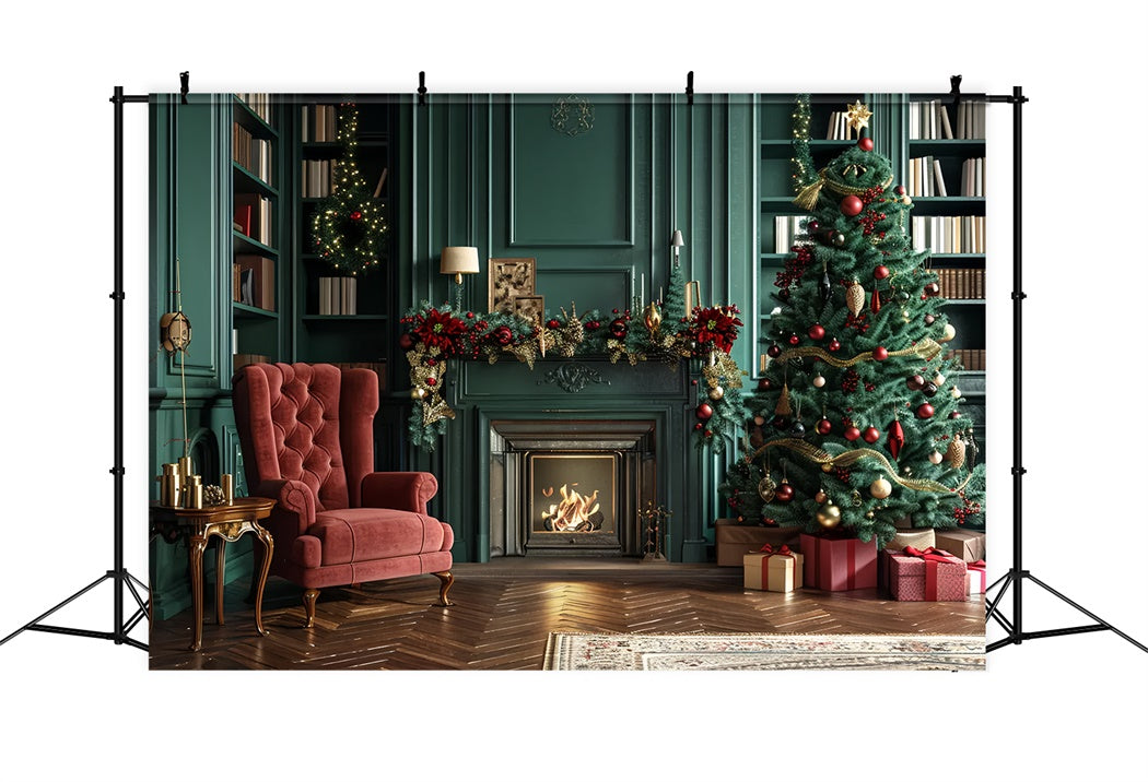 Christmas Warm Reading Corner Backdrop UK BRP8-9