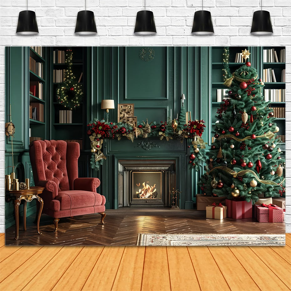 Christmas Warm Reading Corner Backdrop UK BRP8-9