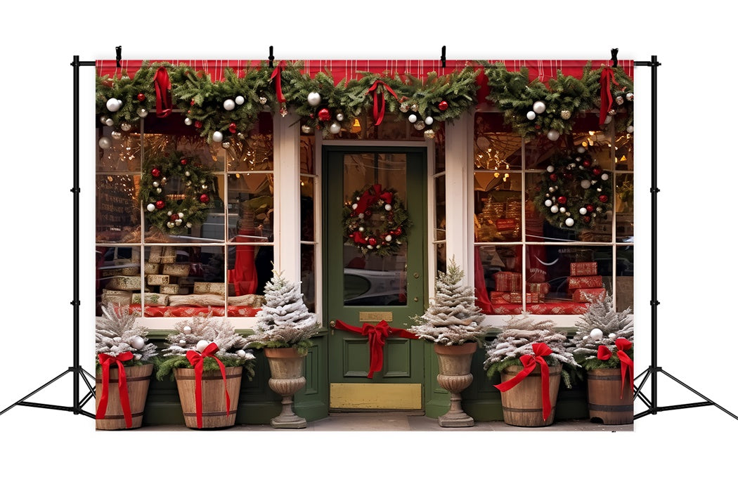 Christmas Festive Street Shop Backdrop UK BRP8-90