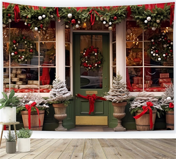 Christmas Festive Street Shop Backdrop UK BRP8-90