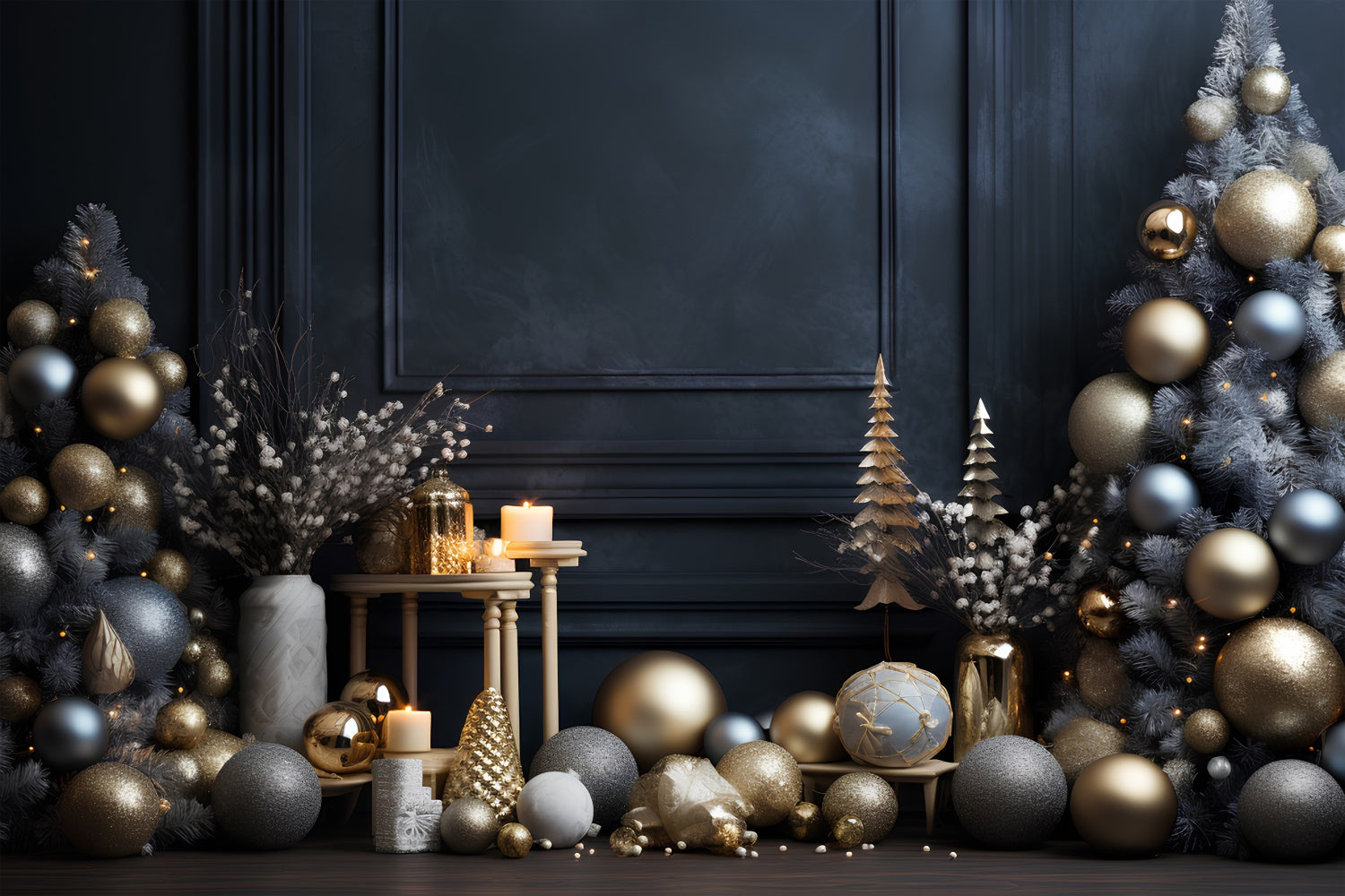 Christmas Gold and Silver Glamour Backdrop UK BRP8-92