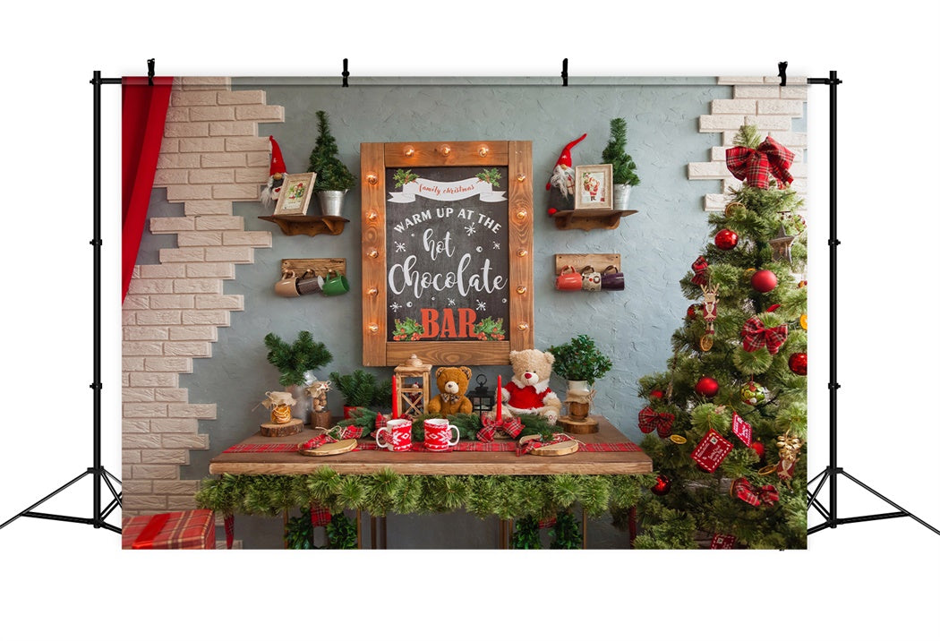 Christmas Homestyle Hot Cocoa Backdrop UK BRP8-93