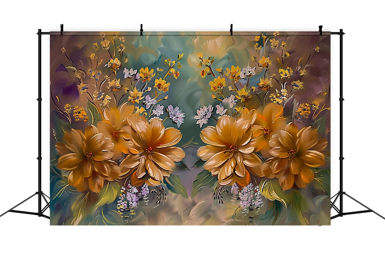 Autumn Flowers Bloom Abstract Fall Art Design UK BRP9-161