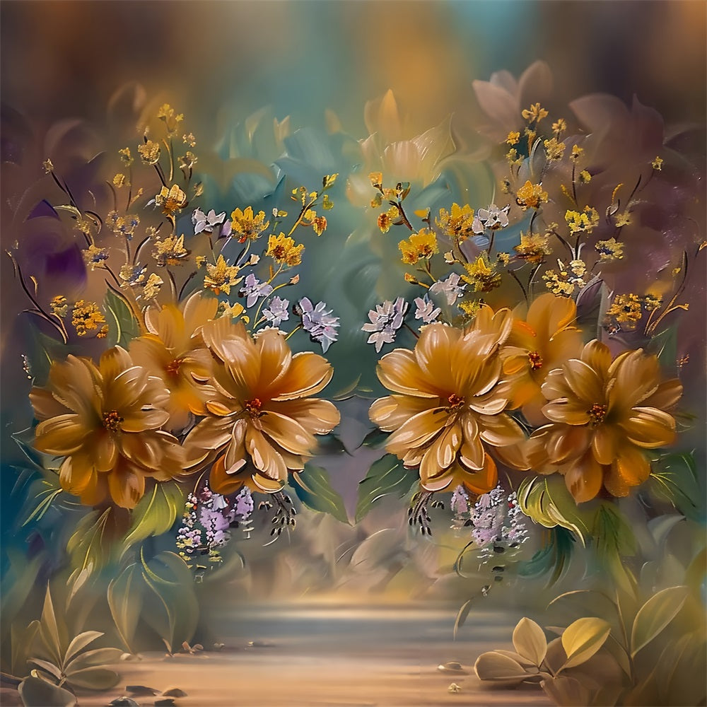 Autumn Flowers Bloom Abstract Fall Art Design UK BRP9-161