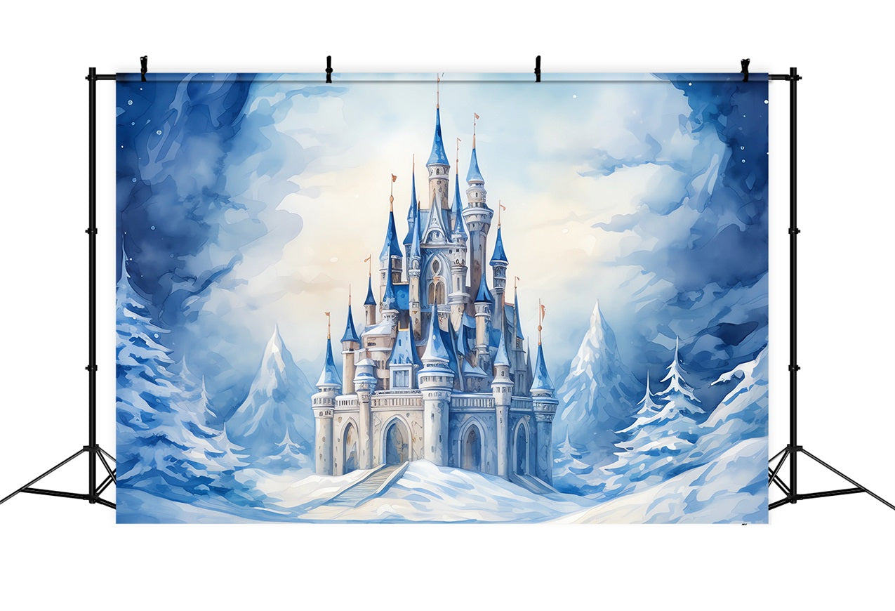 Ice Palace Winter Wonderland Fantasy Scene Backdrop UK BRP9-243