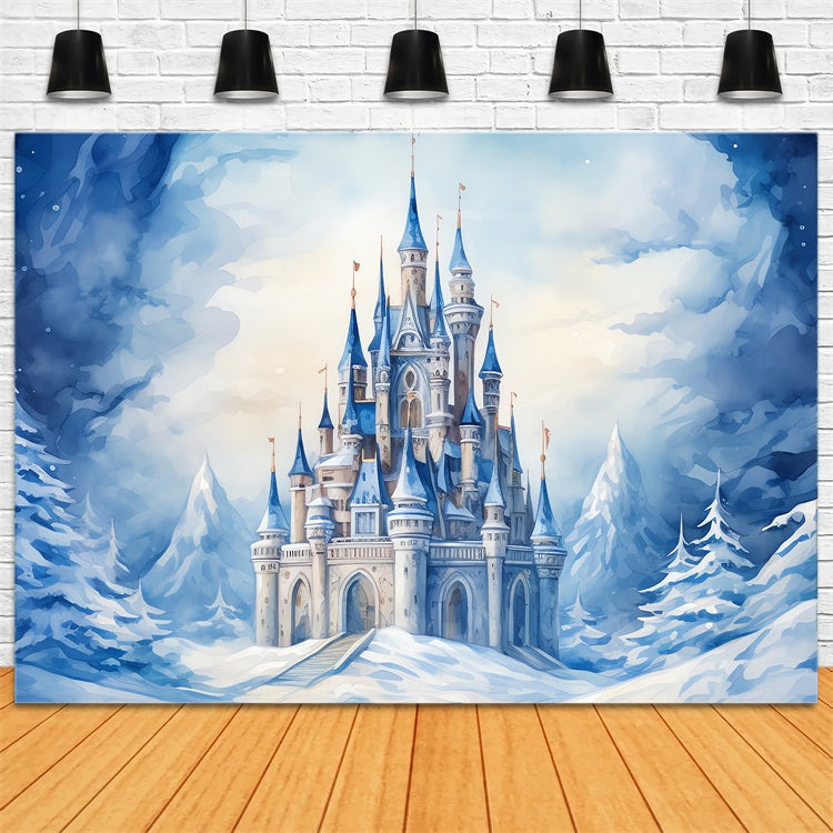 Ice Palace Winter Wonderland Fantasy Scene Backdrop UK BRP9-243