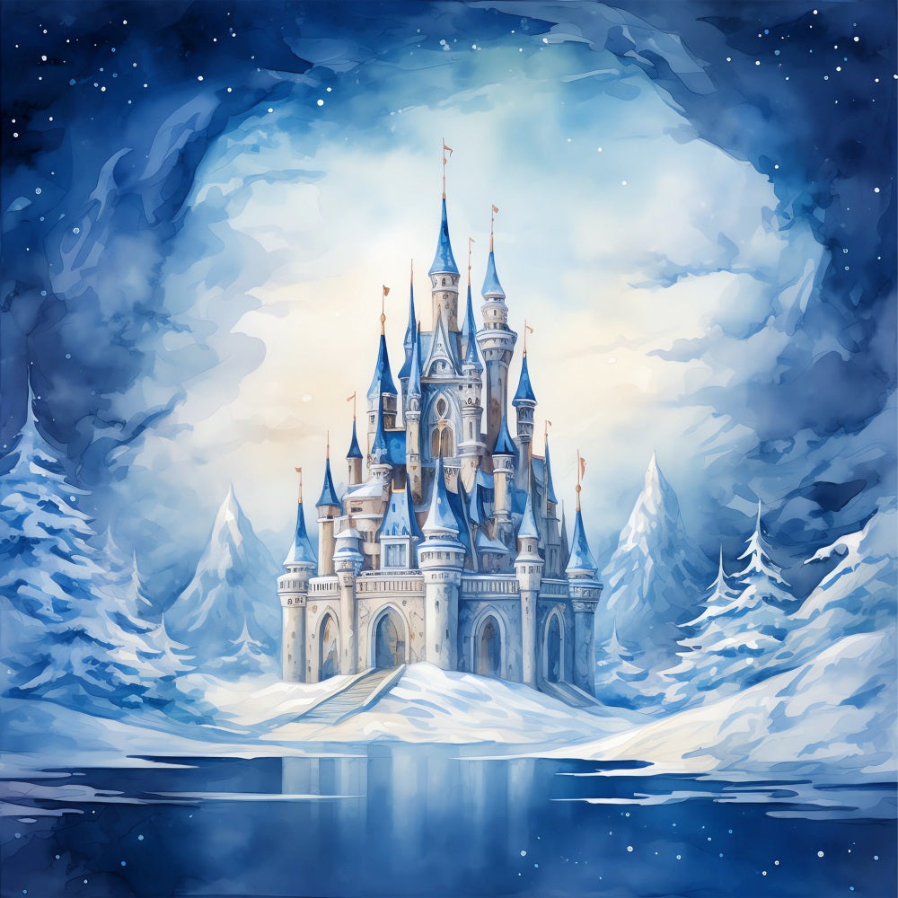 Ice Palace Winter Wonderland Fantasy Scene Backdrop UK BRP9-243