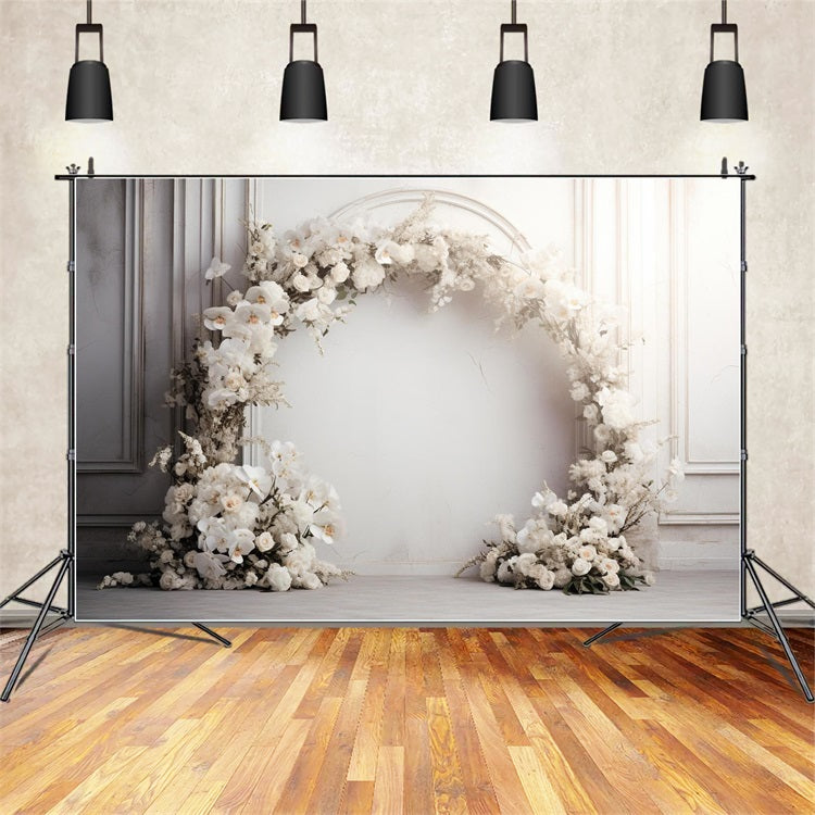 Boho Romantic White Flower Arch Decoration Backdrop UK BRP9-270