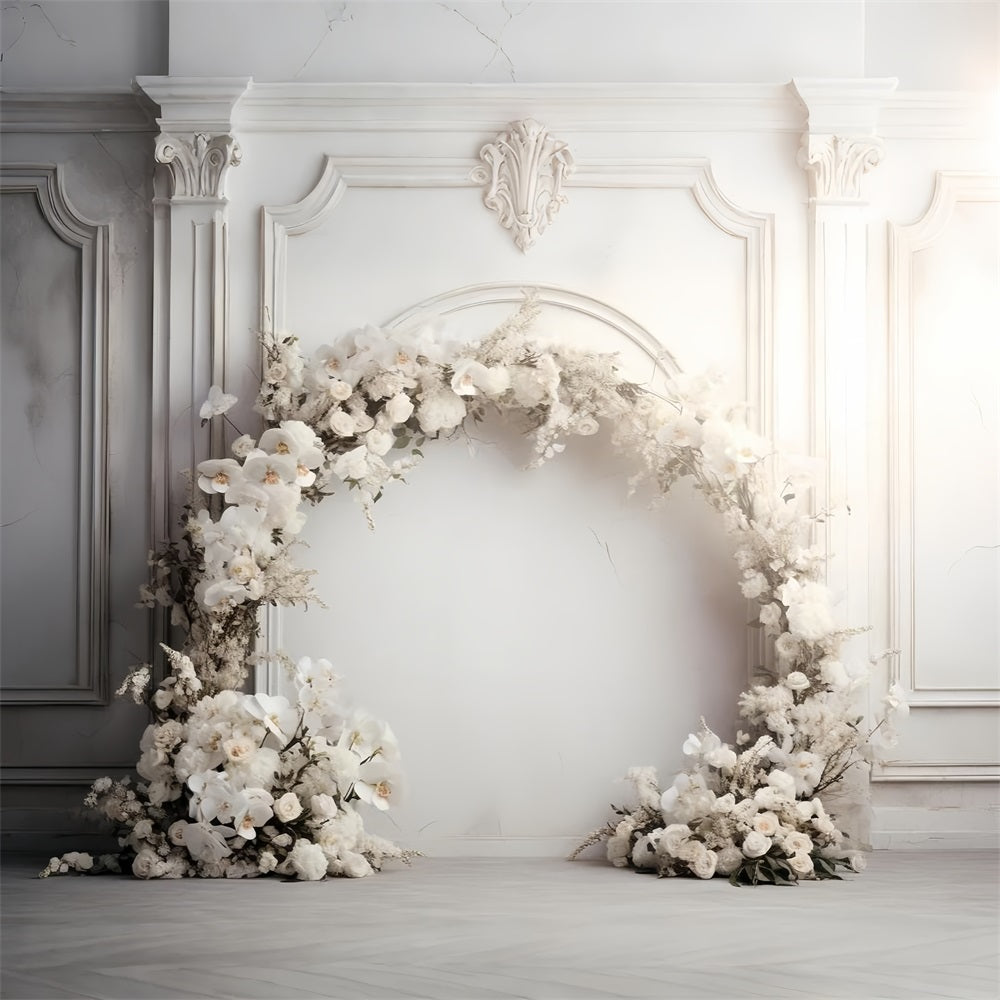 Boho Romantic White Flower Arch Decoration Backdrop UK BRP9-270