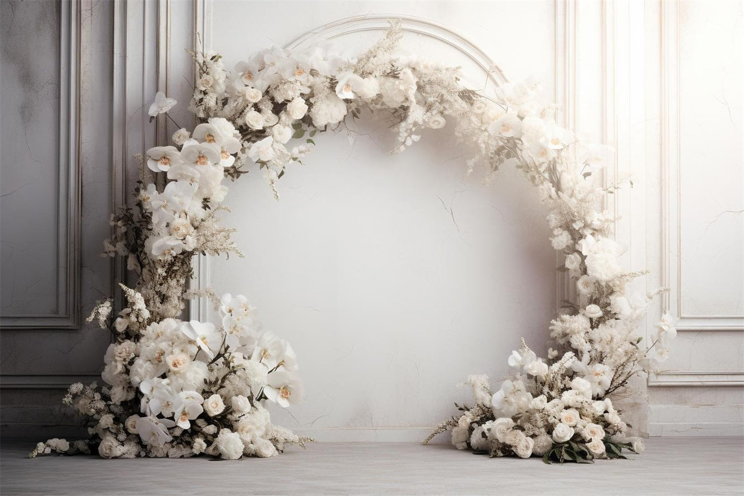 Boho Romantic White Flower Arch Decoration Backdrop UK BRP9-270