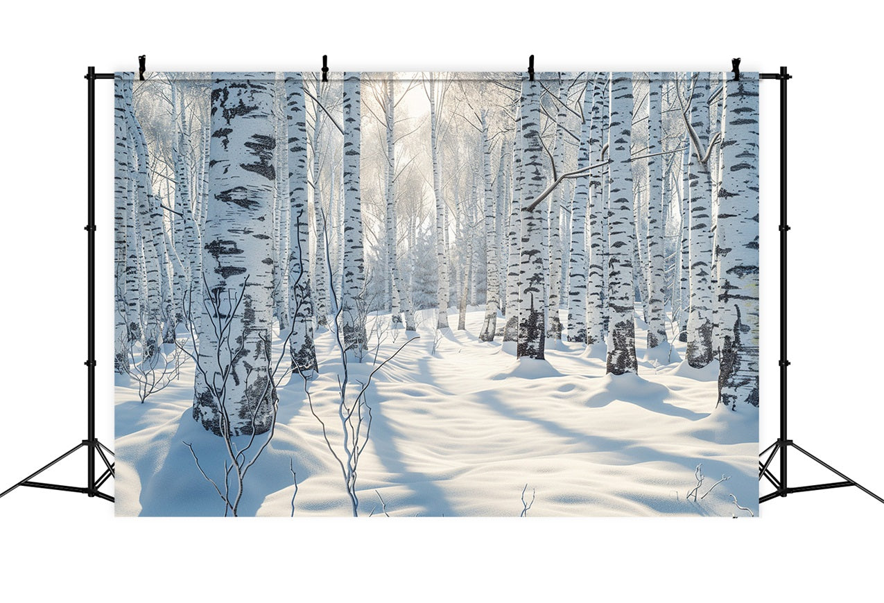 Winter Wonderland Forest Snow Landscape Backdrop UK BRP9-320