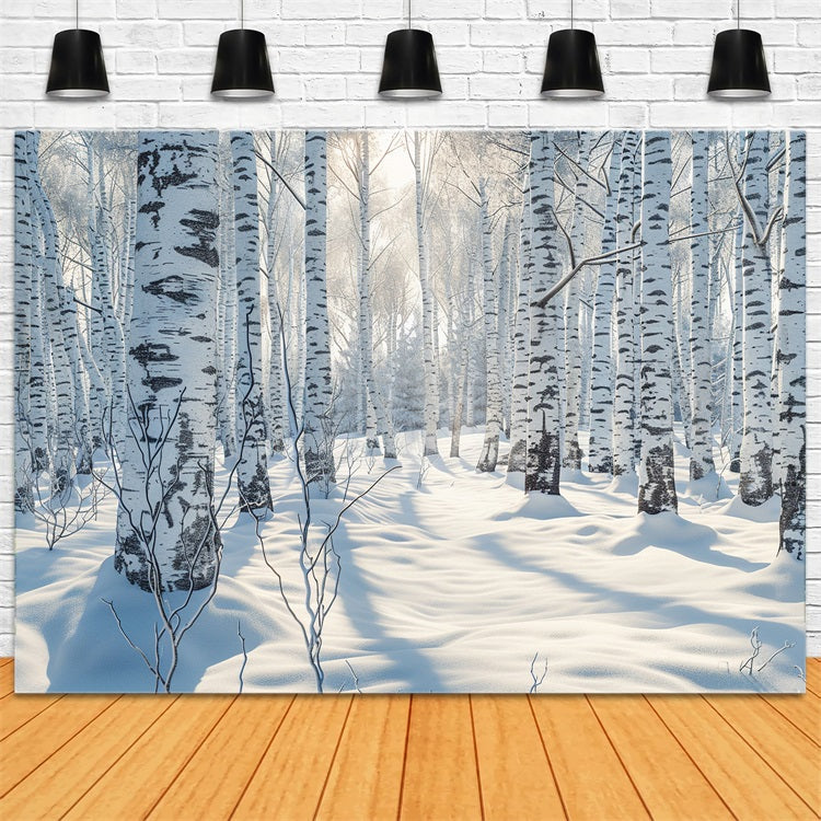 Winter Wonderland Forest Snow Landscape Backdrop UK BRP9-320