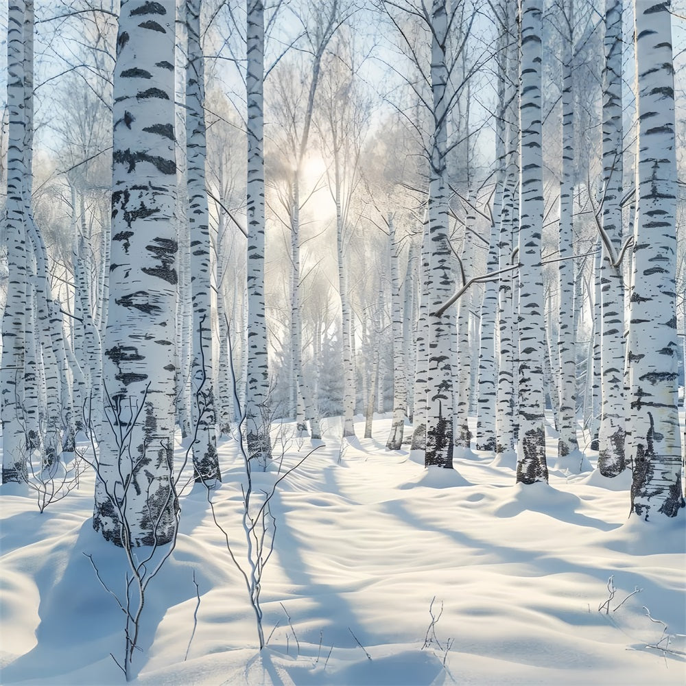 Winter Wonderland Forest Snow Landscape Backdrop UK BRP9-320