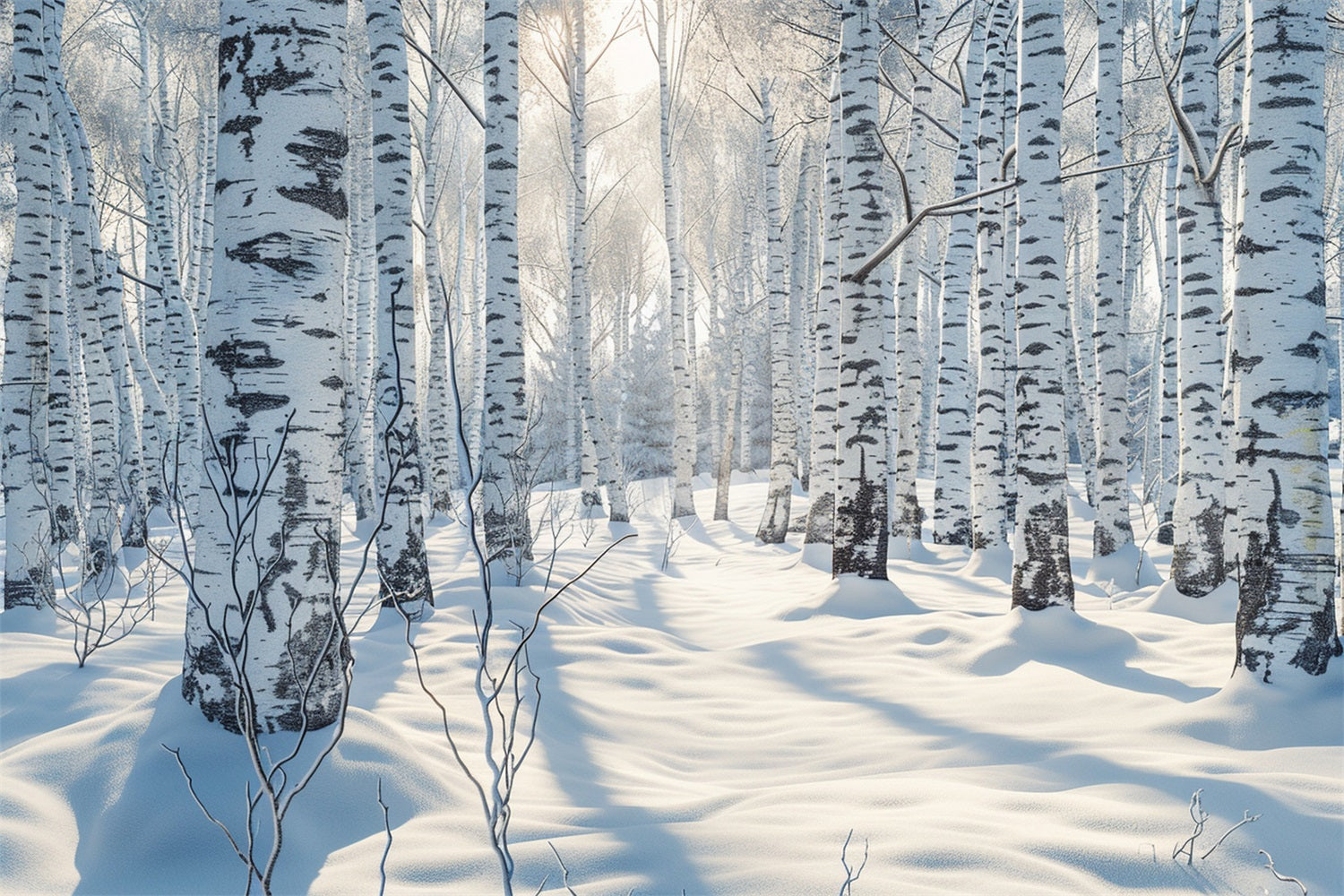 Winter Wonderland Forest Snow Landscape Backdrop UK BRP9-320