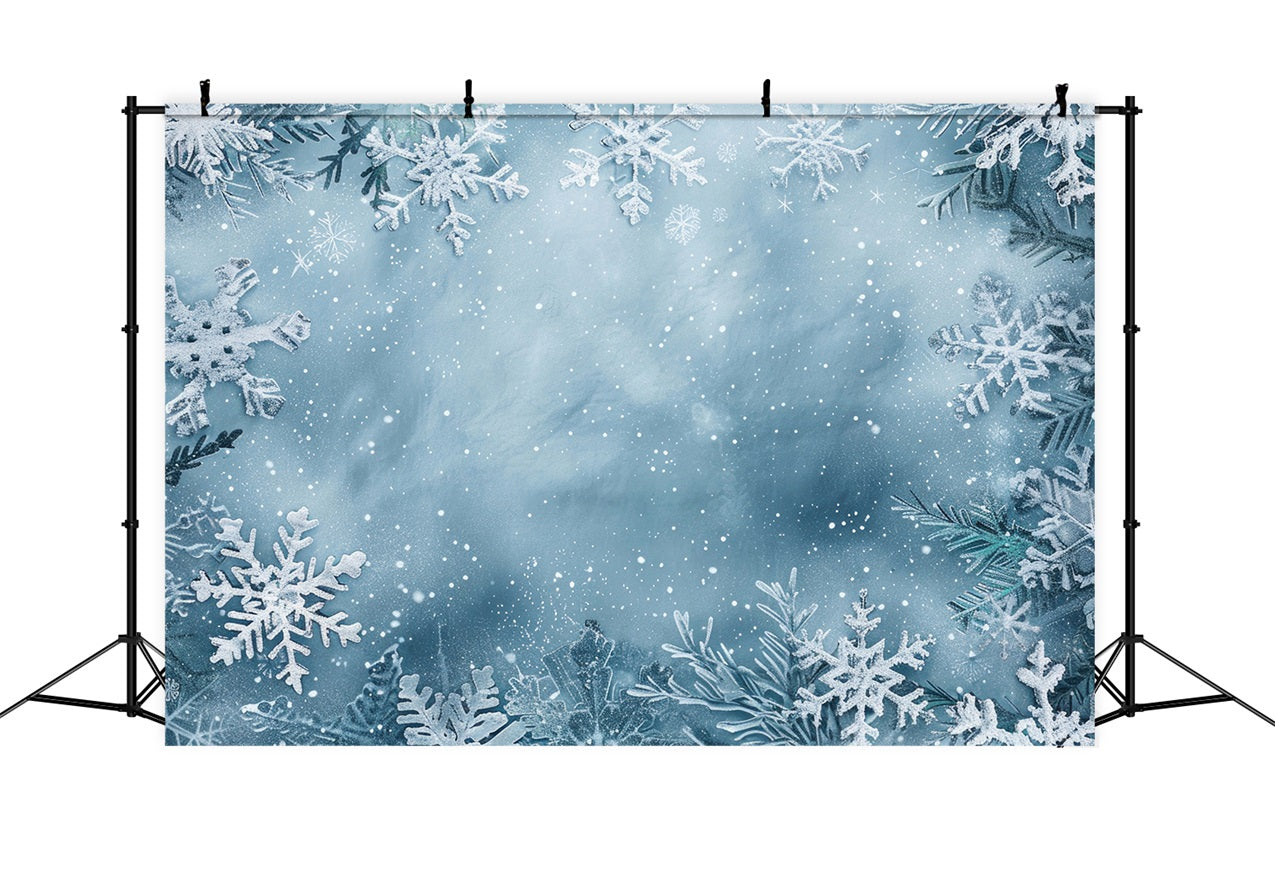 Winter Frosty Snow Wonderland Photography Backdrop UK BRP9-345