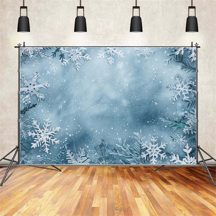 Winter Frosty Snow Wonderland Photography Backdrop UK BRP9-345