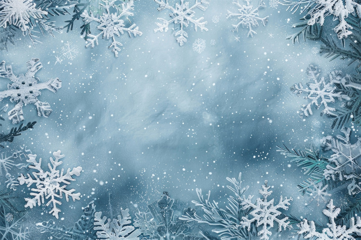 Winter Frosty Snow Wonderland Photography Backdrop UK BRP9-345