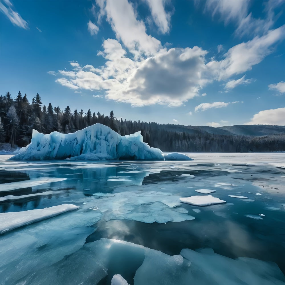 Winter Icy Landscape Crystal Waters Backdrop UK BRP9-355