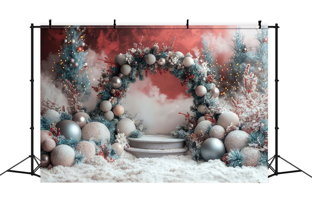 Dreamy Archway Decor Winter Snow Backdrop UK BRP9-370