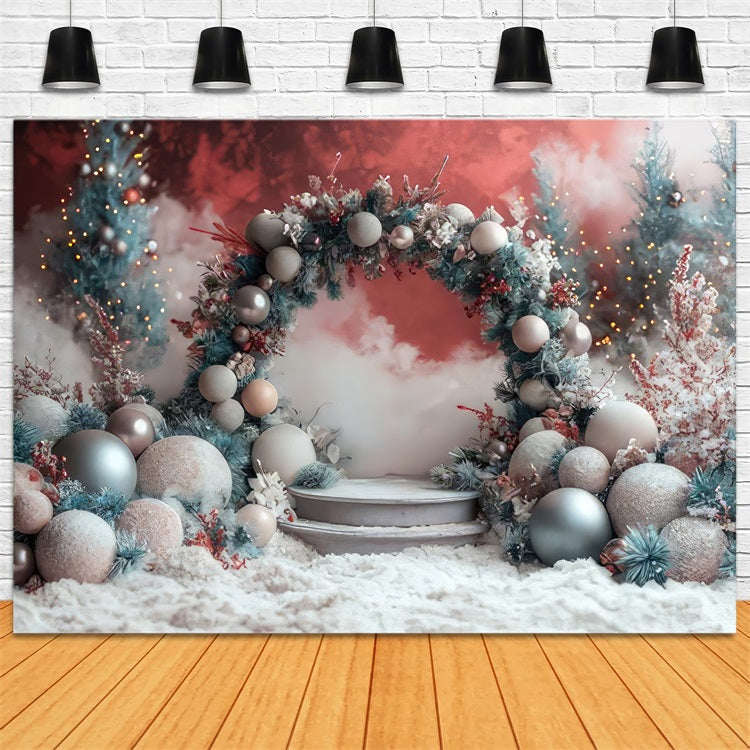 Dreamy Archway Decor Winter Snow Backdrop UK BRP9-370