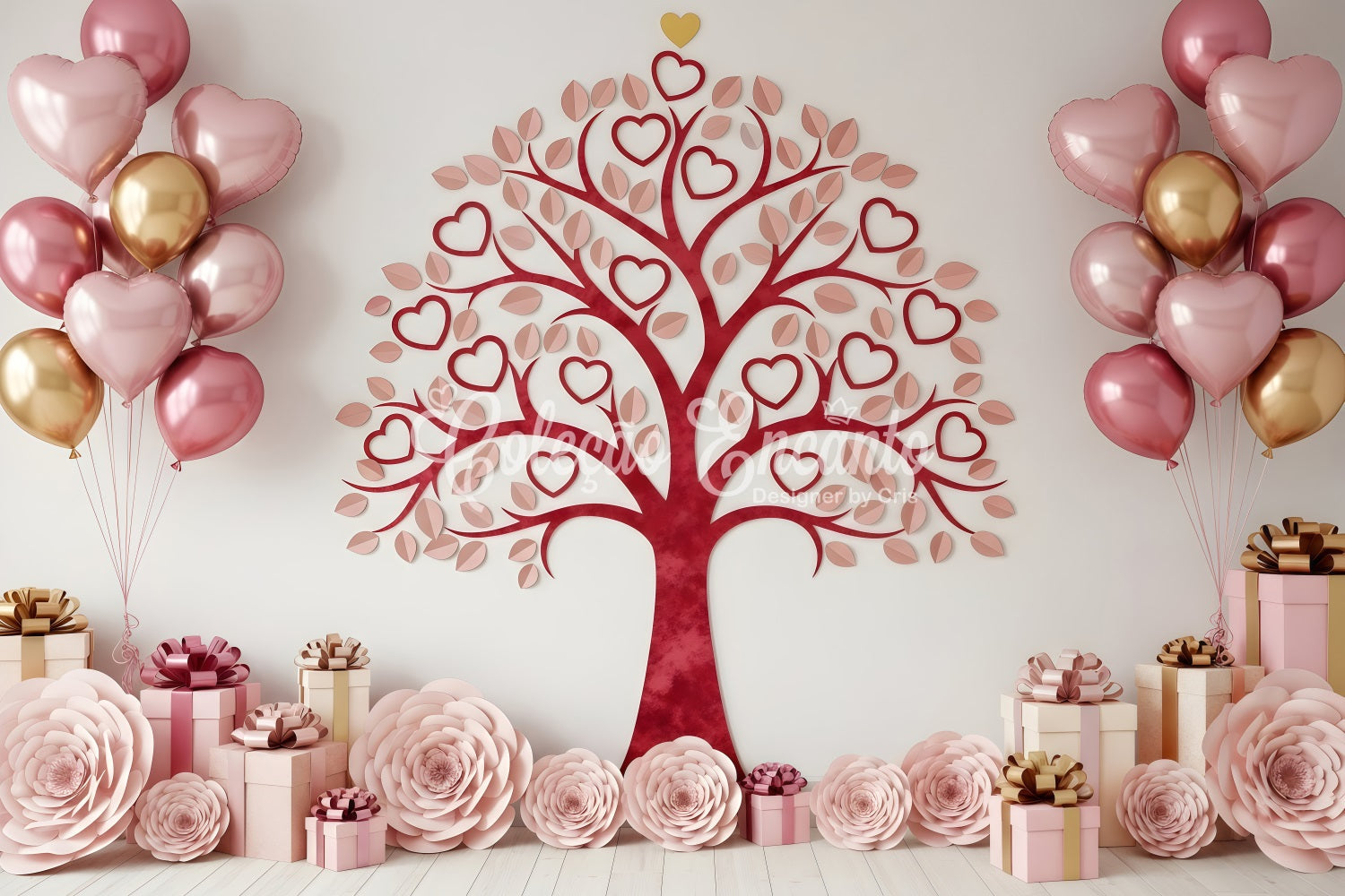 Valentines Backdrop Heart Tree Gift Display Valentines Day Backdrop UK By Magali