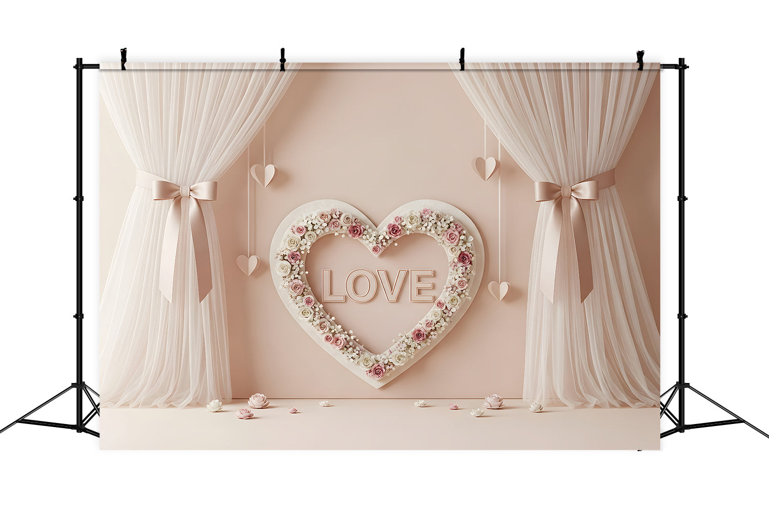 Valentine Backdrop Romantic Floral Heart Display Simple Valentine Backdrop UK By Magali