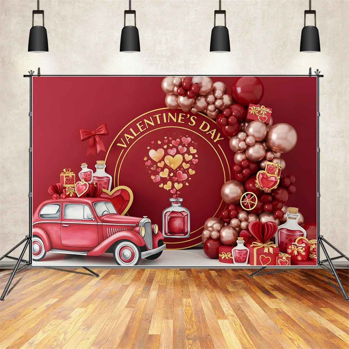 Valentines Backdrops Vintage Love Potion Car Valentine's Day Backdrop Ideas UK By Magali