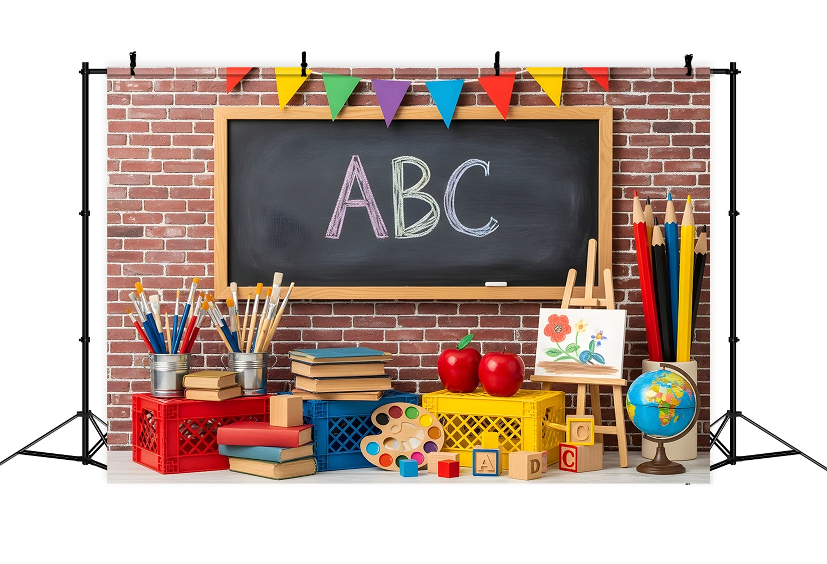 School Photo Backdrops Classroom Art Supplies Chalkboard Photo Backdrop UK By Magali