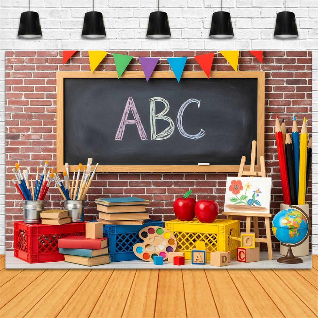 School Photo Backdrops Classroom Art Supplies Chalkboard Photo Backdrop UK By Magali