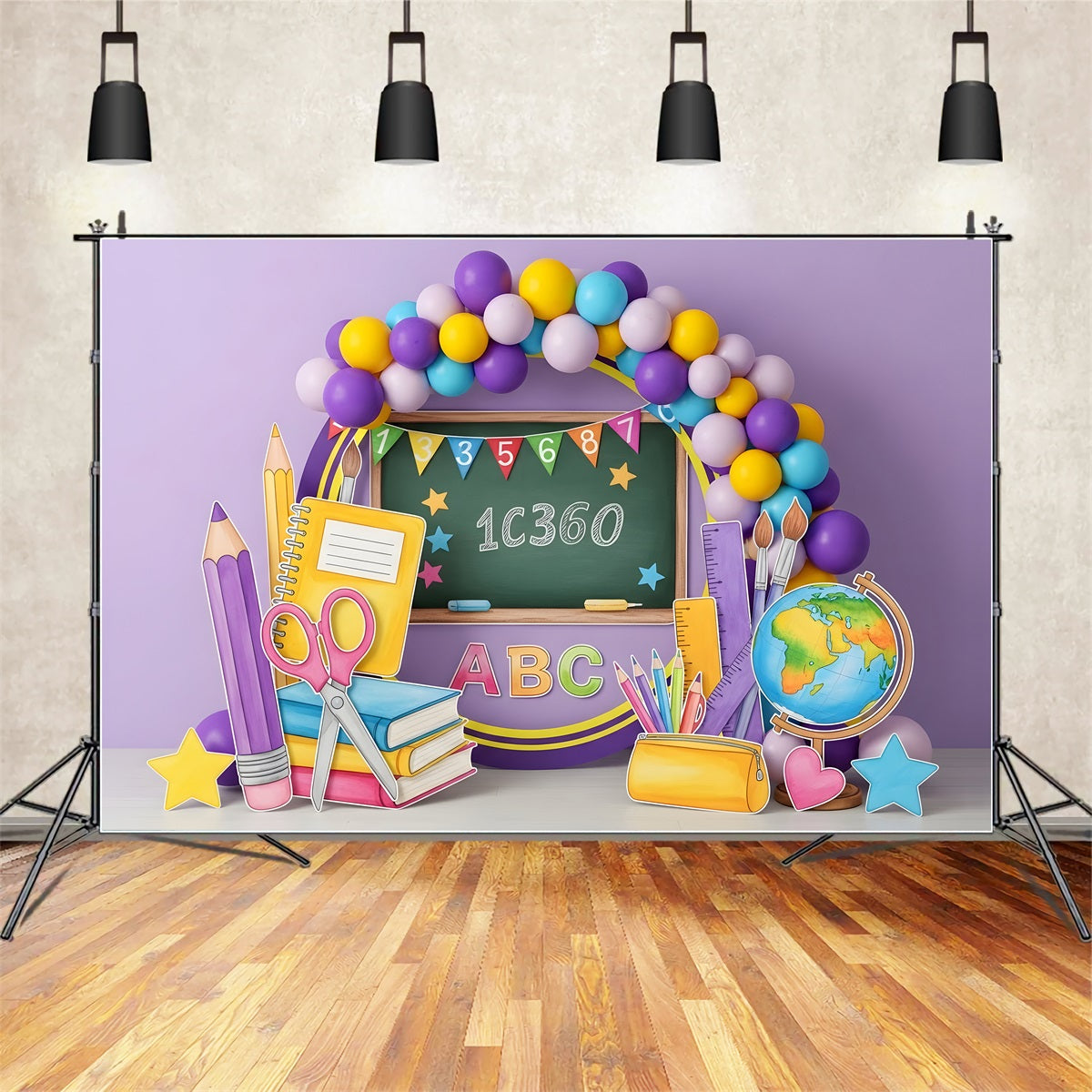 Back To School Backdrop Ideas Colorful Chalkboard Numbers School Backdrop UK By Magali