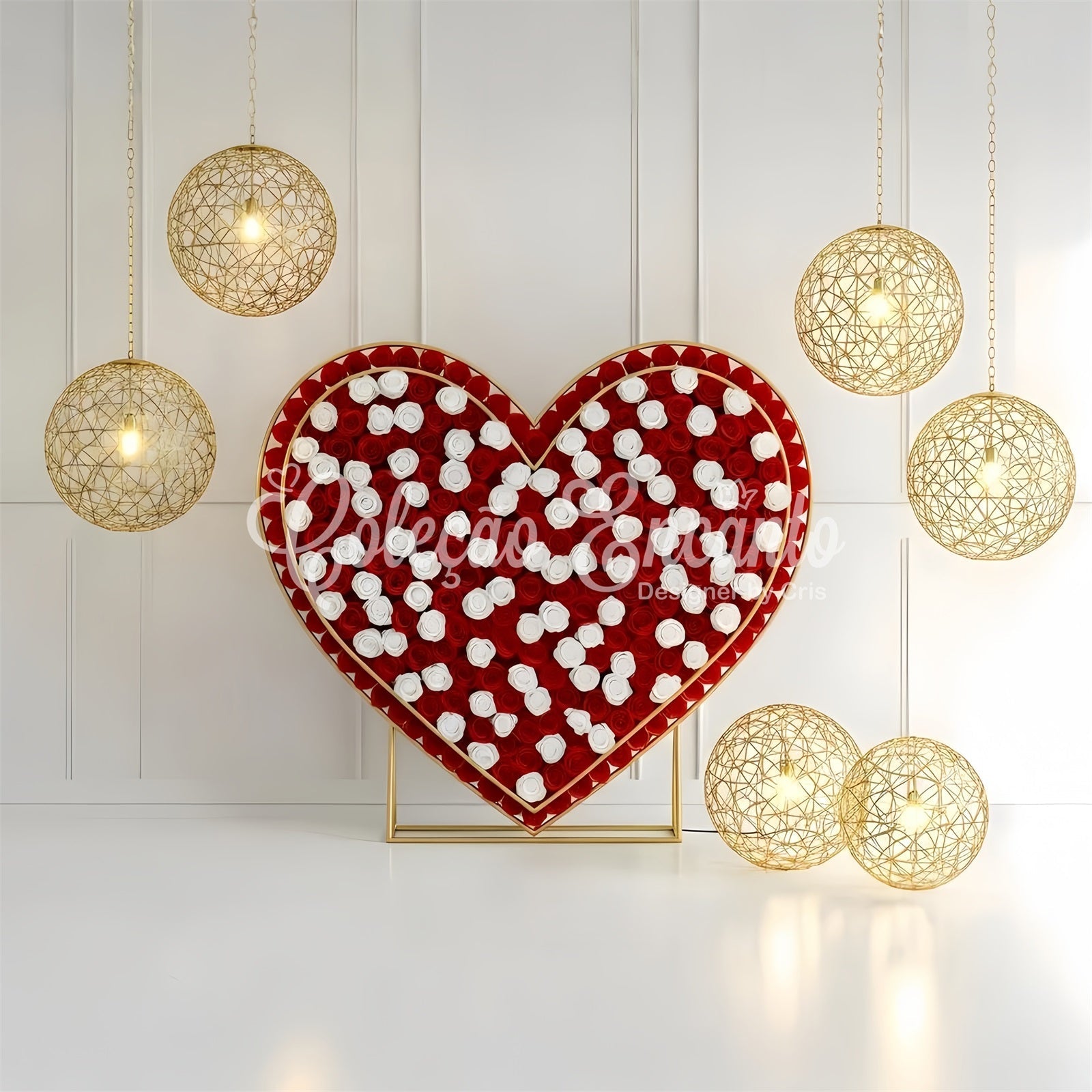 Valentine Backdrop Ideas Rose Heart Frame Lights Simple Valentine Backdrop UK By Magali