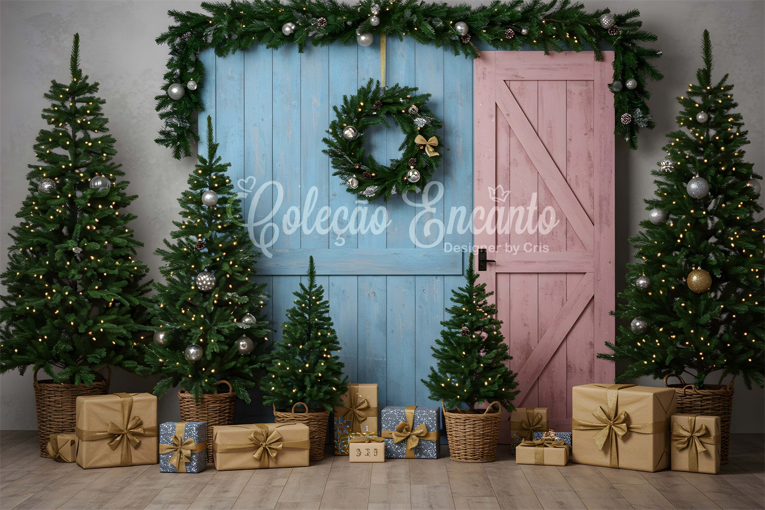 Christmas Photo Backdrops Cottage Style Gift Decor Backdrop UK By Magali