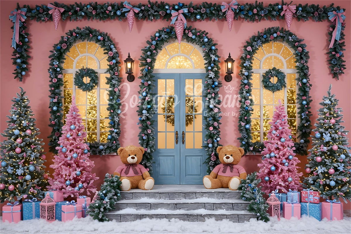 Christmas Photo Backdrops Teddy Bear Christmas Tree Backdrop UK By Magali