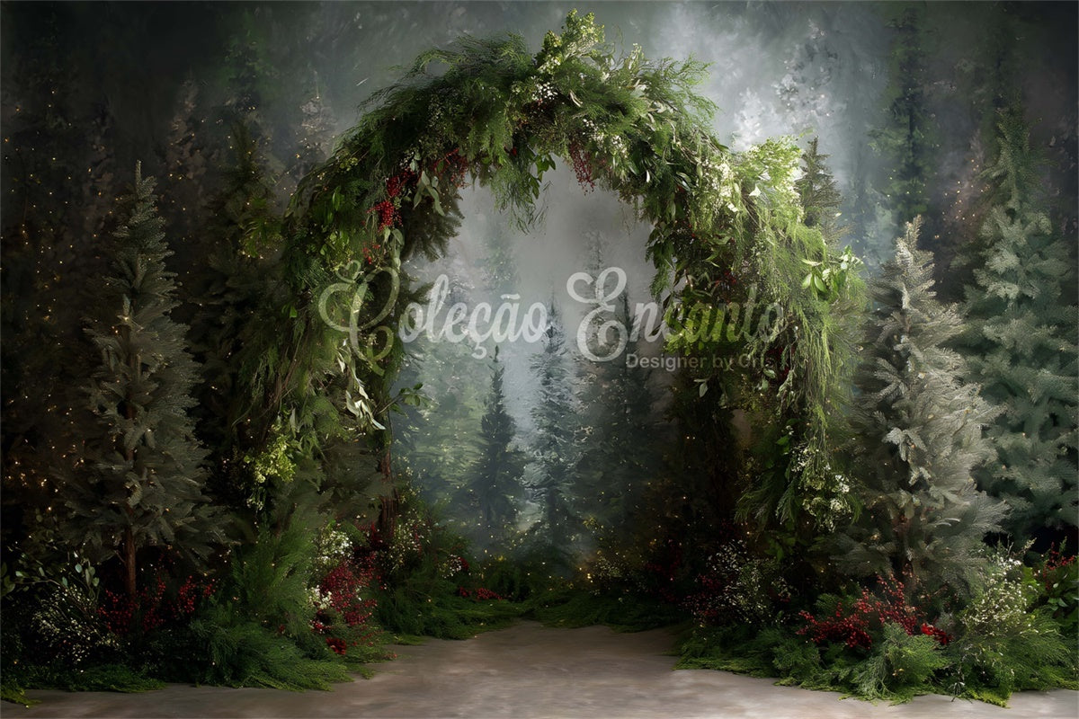 Christmas Backdrop For Photos Enchanted Forest Arch Backdrop UK By Magali