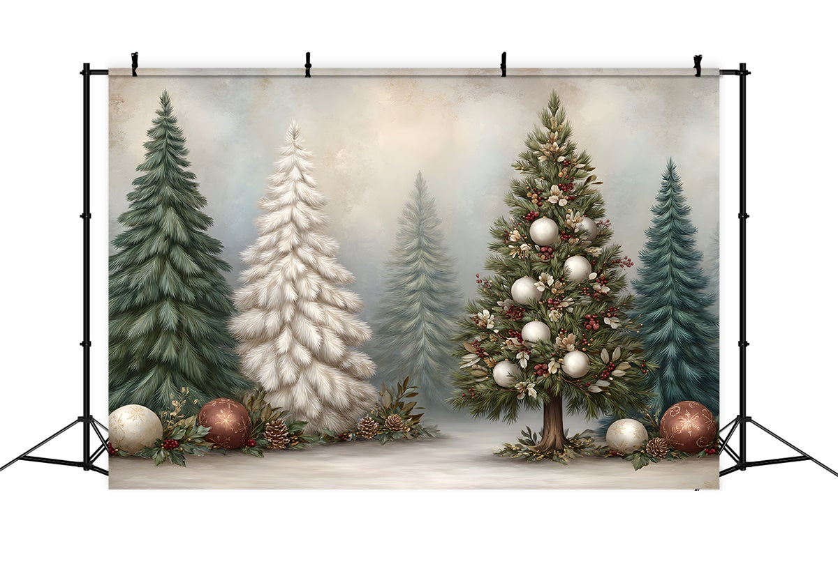 Christmas Tree Backdrop Christmas Pine Tree Ornament Backdrop UK By Magali