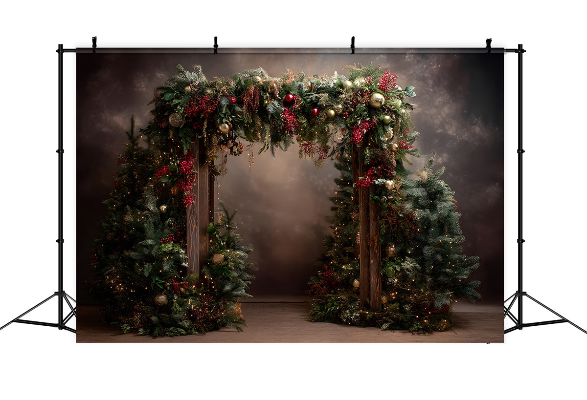 Christmas Photography Backdrops Elegant Christmas Arch Backdrop UK By Magali