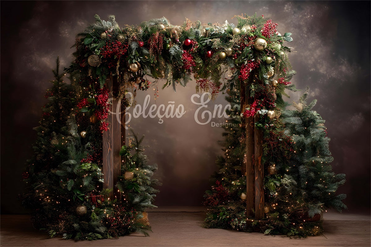 Christmas Photography Backdrops Elegant Christmas Arch Backdrop UK By Magali