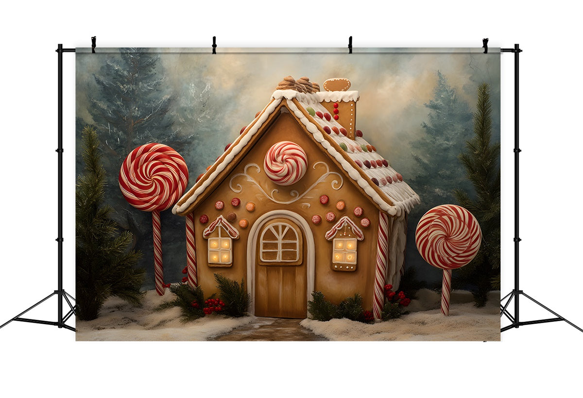 Professional Christmas Backdrops Sweet Ginger Cottage Backdrop UK By Magali