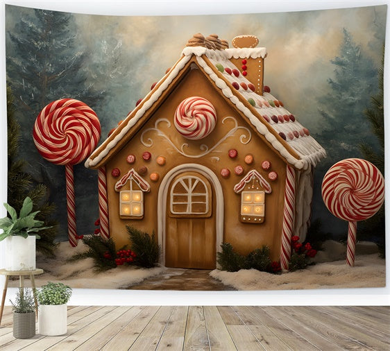 Professional Christmas Backdrops Sweet Ginger Cottage Backdrop UK By Magali