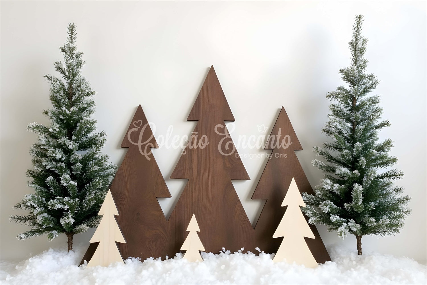Christmas Backdrop Ideas Snowy Wooden Forest Backdrop UK By Magali