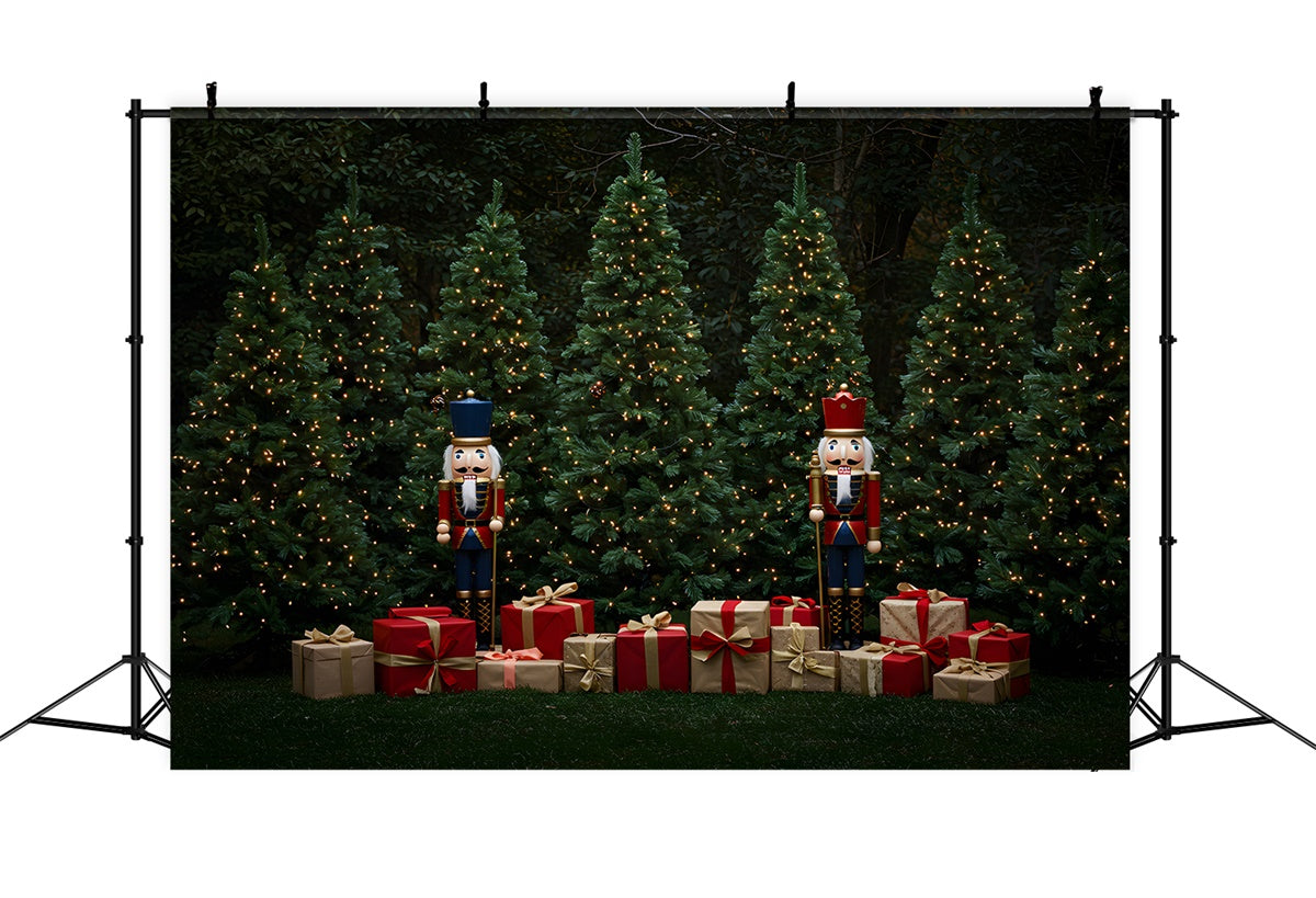 Christmas Tree Backdrop Nutcracker Gift Sparkling Trees Backdrop UK By Magali