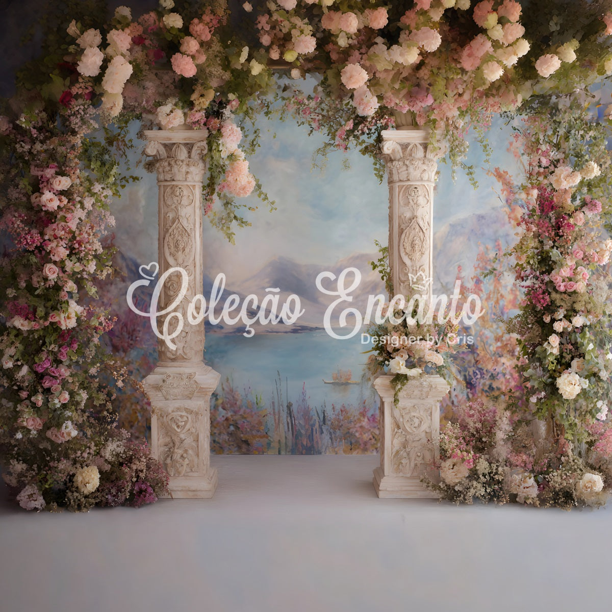 Mother's Day Photo Backdrop Floral Columns Mountain View Mothers Day Photo Backdrop Ideas UK By Magali