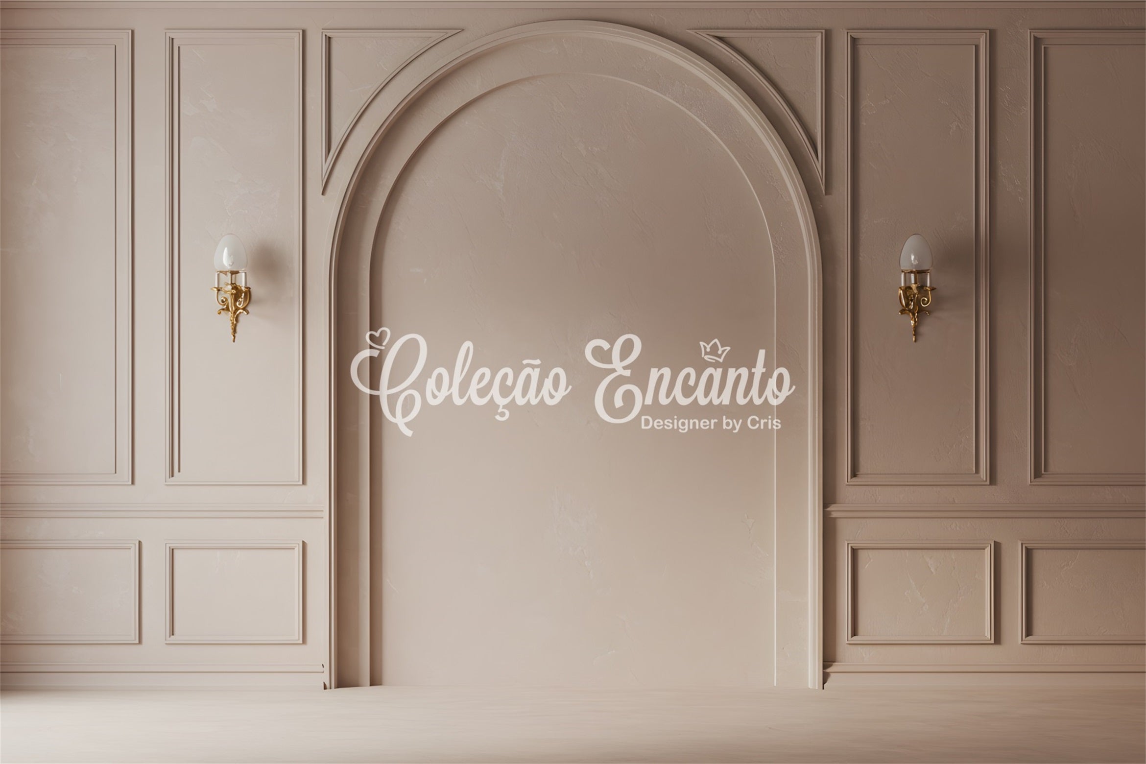 Mothers Day Picture Backdrop Vintage Wall Beige Archway Mother's Day Photo Backdrops UK By Magali